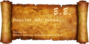 Baszler Bíborka névjegykártya